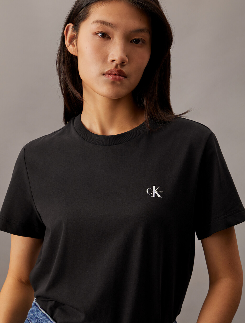 Monogram 圓領 T 恤 2 件組, Pack of 2 Black & White, hi-res