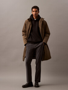 Refined Wool Blend Slim Trouser, Charcoal Heather, hi-res