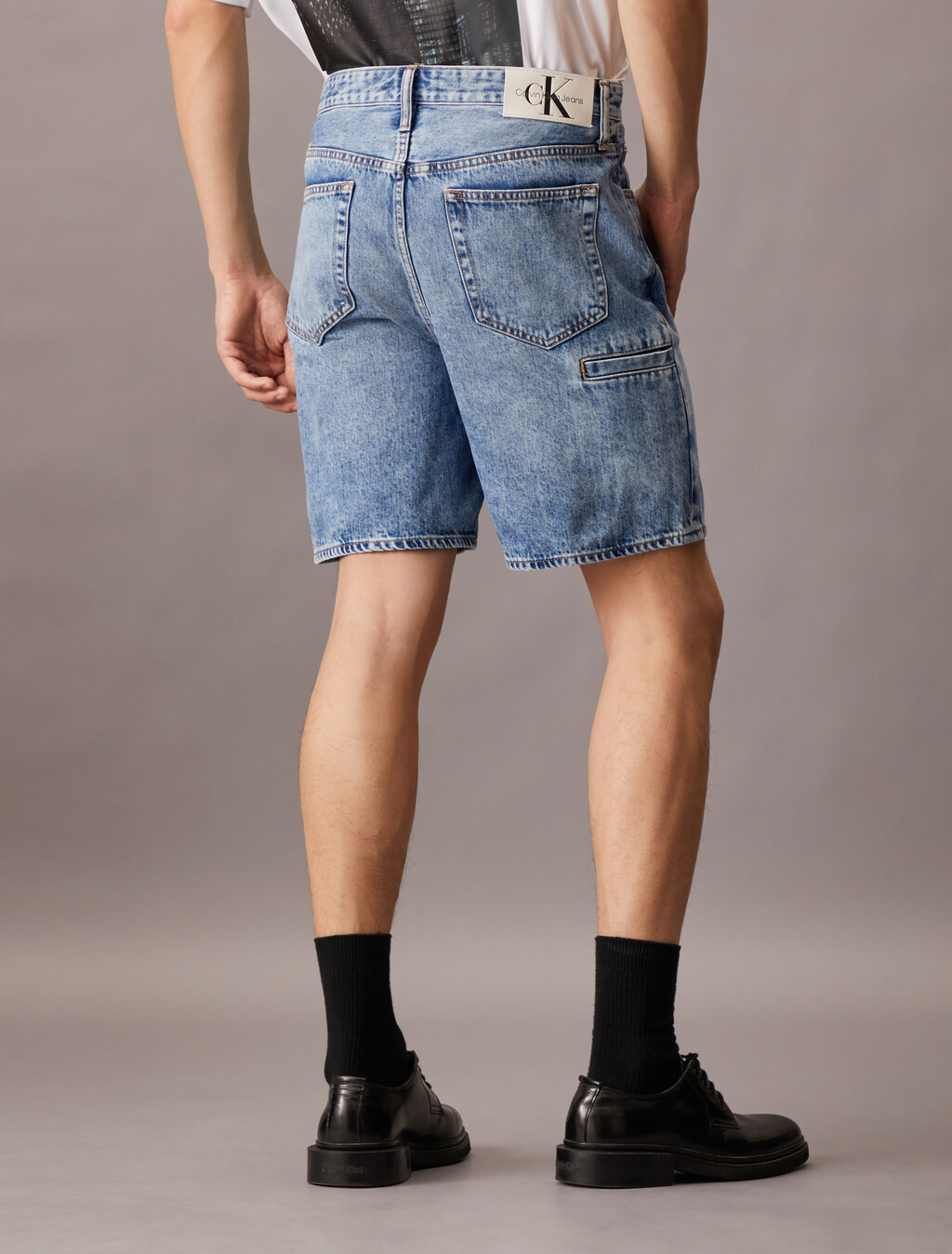 90 年代直筒牛仔短褲, Denim Light, hi-res