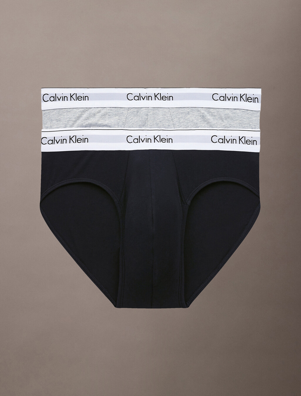 Icon Cotton 彈力低腰三角褲（2 件組）, 1 Grey Heather / 1 Black, hi-res