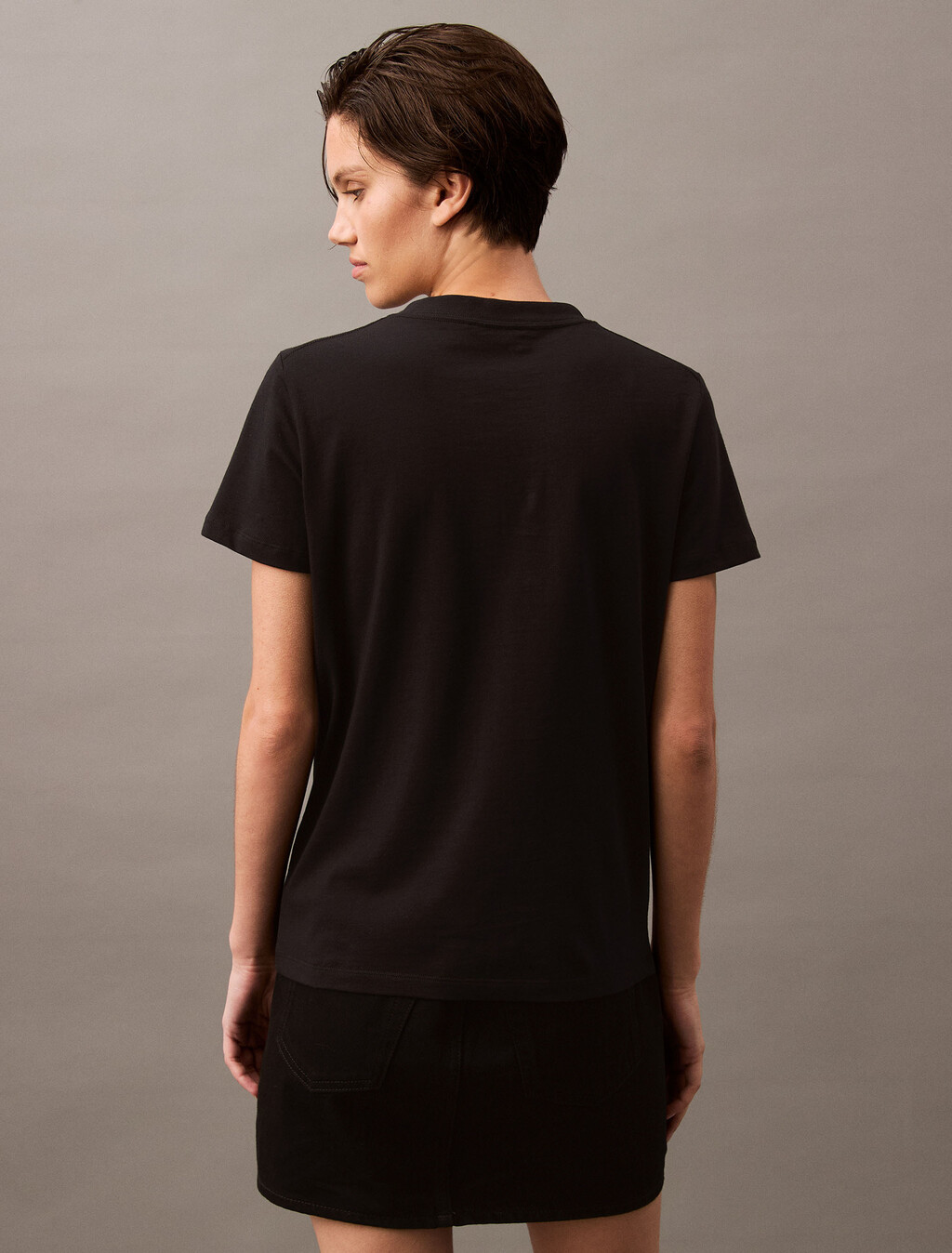 Monogram 標誌 T 裇, Black, hi-res
