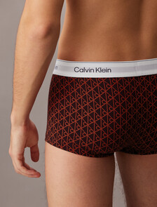 3 件裝低腰平口內褲 - Icon Cotton Stretch, Black/Seamless Emblem_Dark Berry/Adrenaline Rush, hi-res