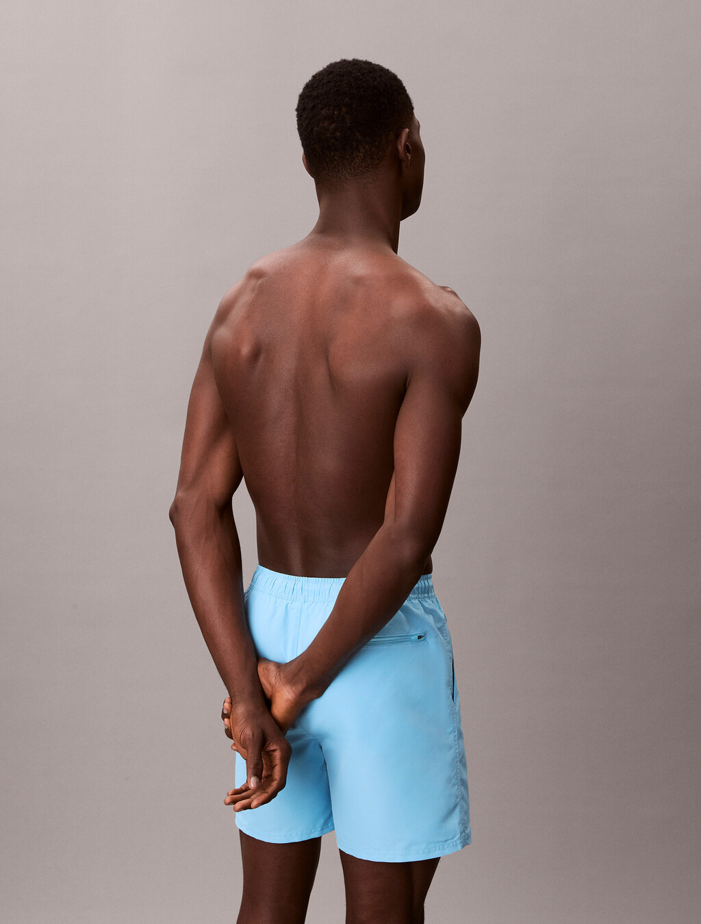 Intense Power 中長抽繩泳褲, Chilly Blue, hi-res