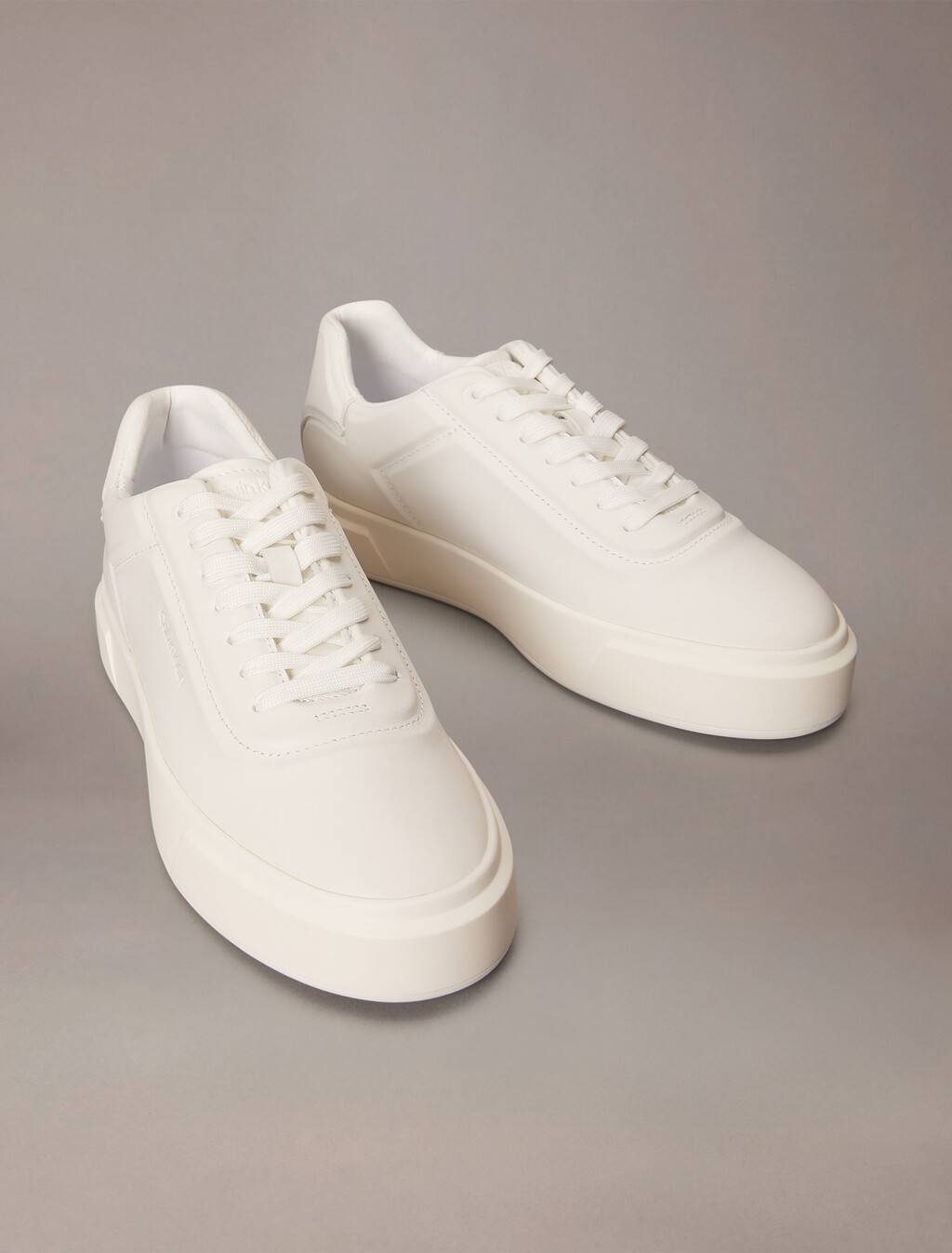 Premier - Leather Signature Trainers, Triple Bright White, hi-res