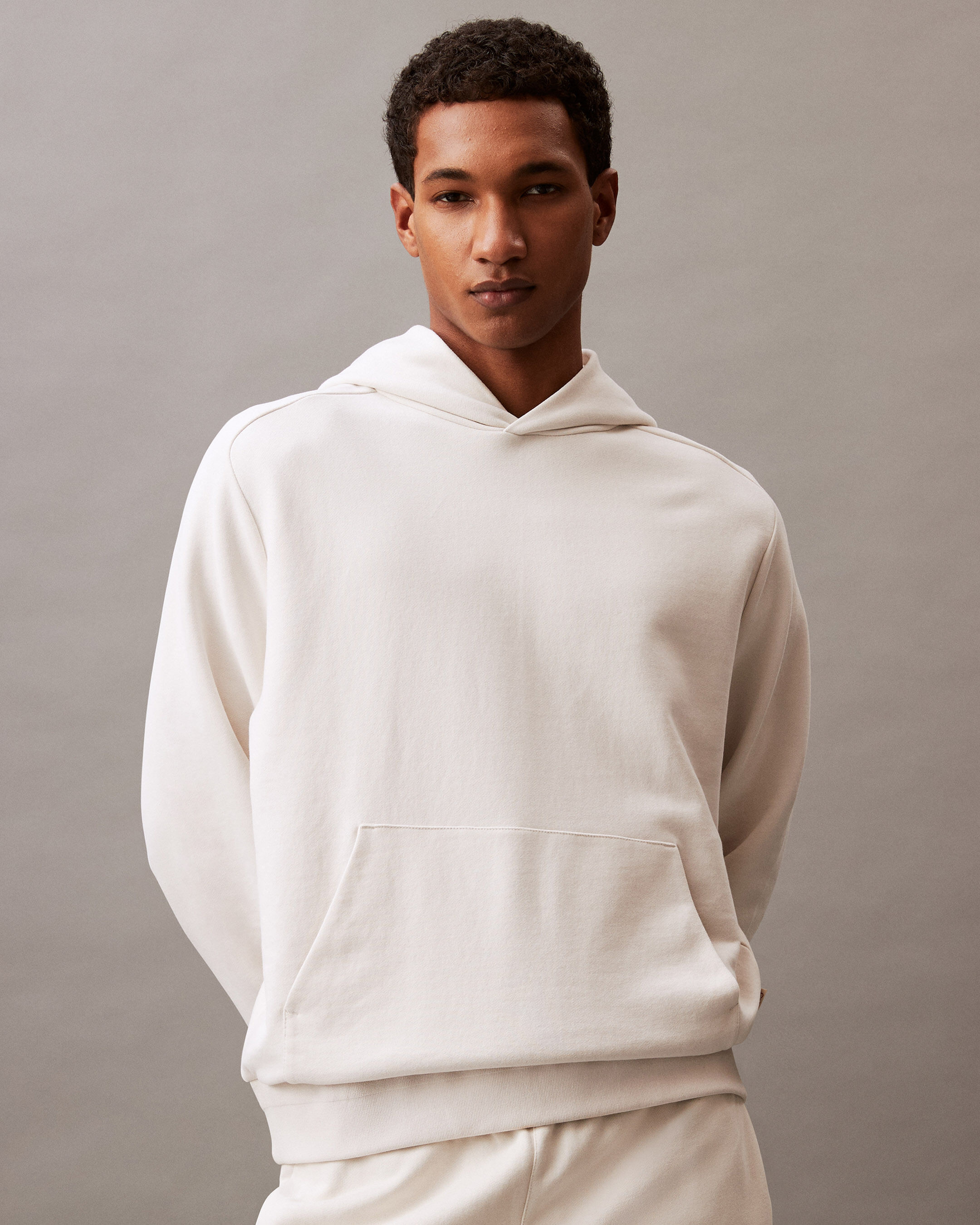 Luxe Terry Hoodie white Calvin Klein Taiwan