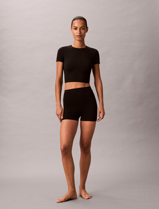 Rib Emblem Seamless Pyjama Shorts