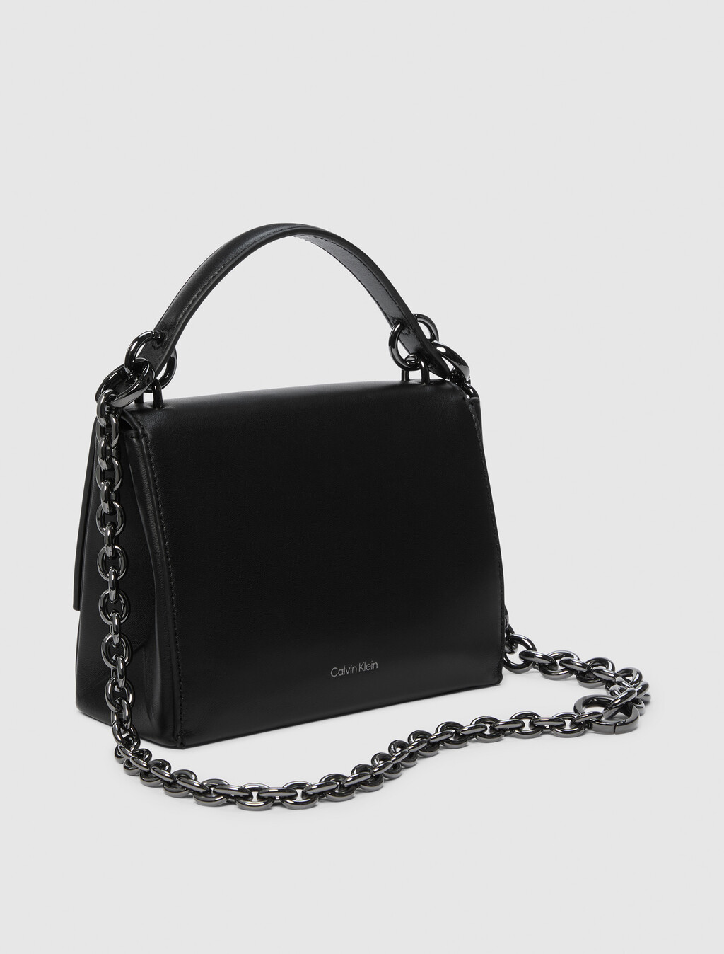 Leather Crossbody, Black, hi-res