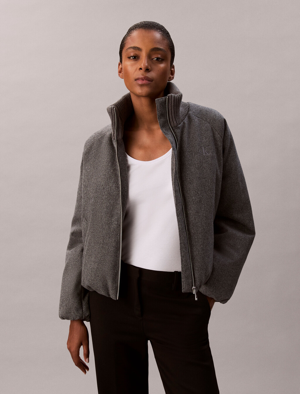 WL INSLTD DWN JCKT, Medium Grey Heather, hi-res