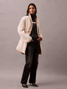 雙面羊毛皮大衣, Natural / Ivory, hi-res