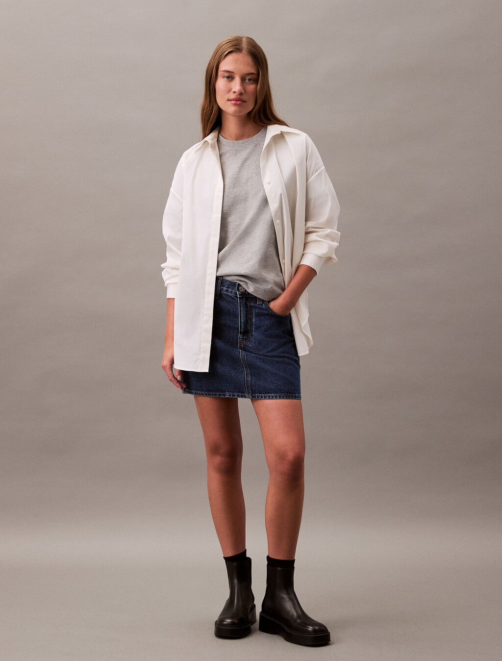 CLASSIC SLIM TEE, HEROIC GREY HEATHER CM1BK 08, hi-res