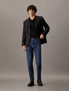 CK 標誌珠地棉 Polo 衫, Ck Black, hi-res