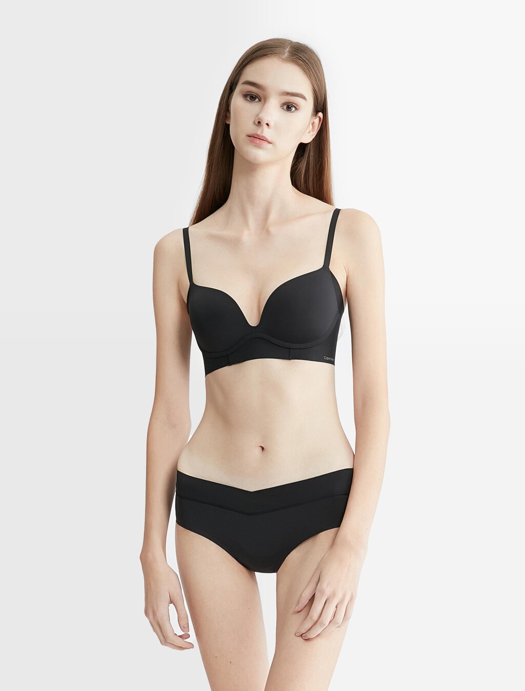 Invisibles Push Up Plunge Bra, Black, hi-res