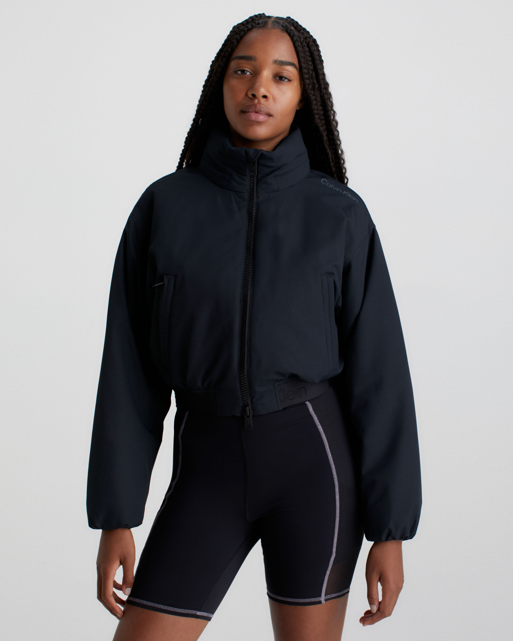 Cropped Padded Jacket | black | Calvin Klein 台灣