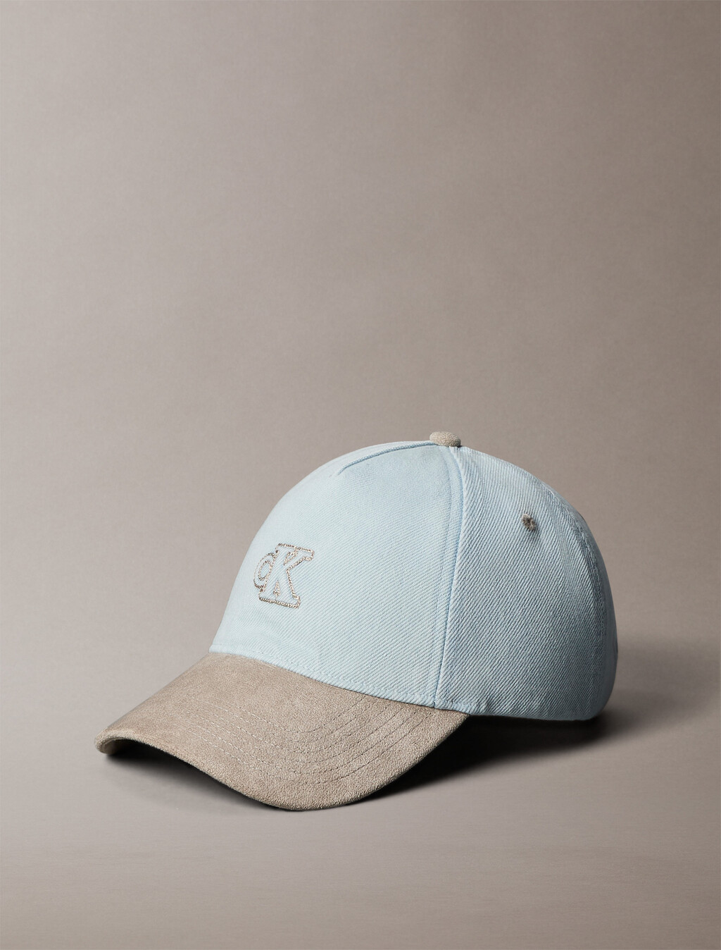 丹寧麂皮棒球帽, Light Wash Denim, hi-res