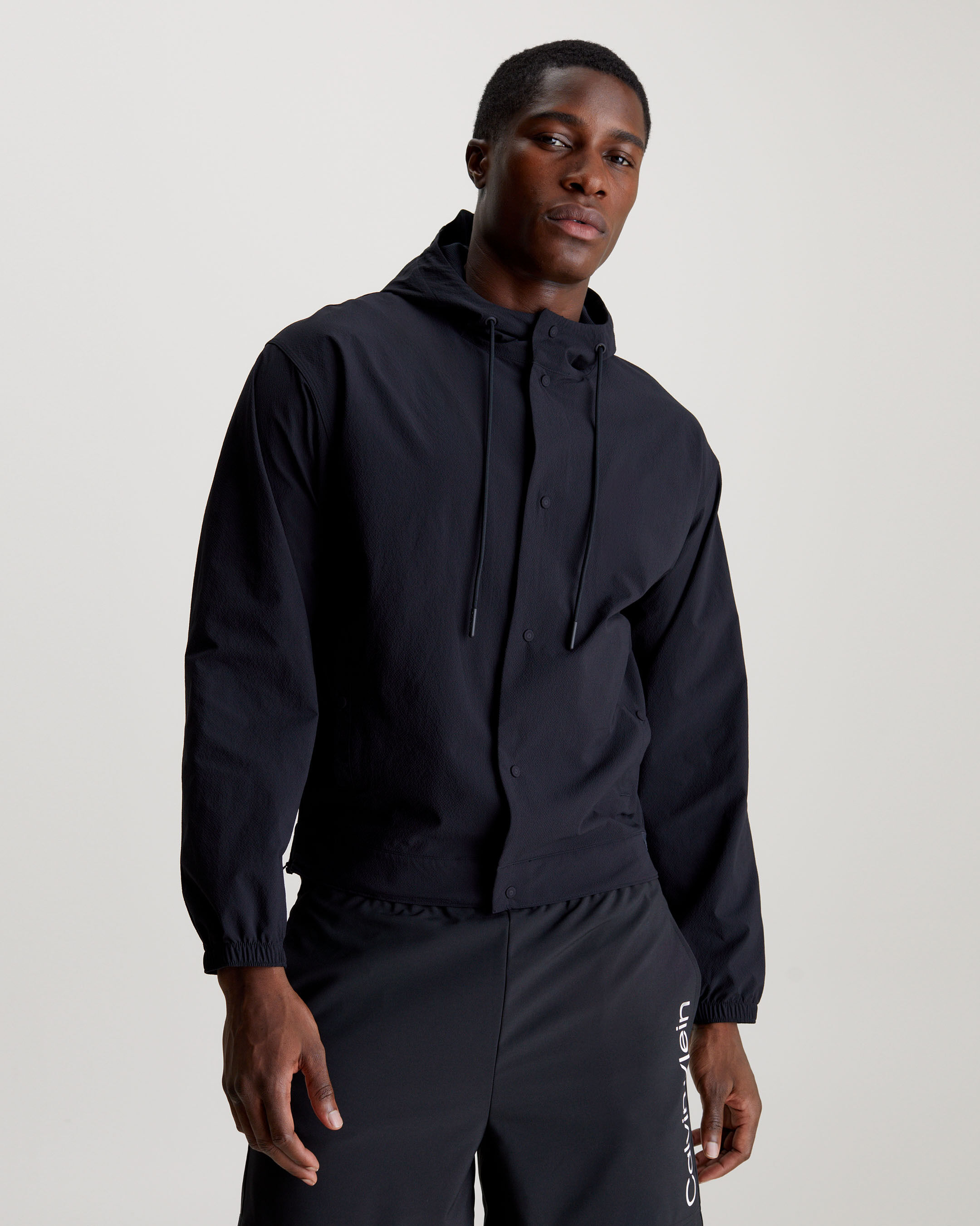 Calvin klein men's ripstop hooded windbreaker sales