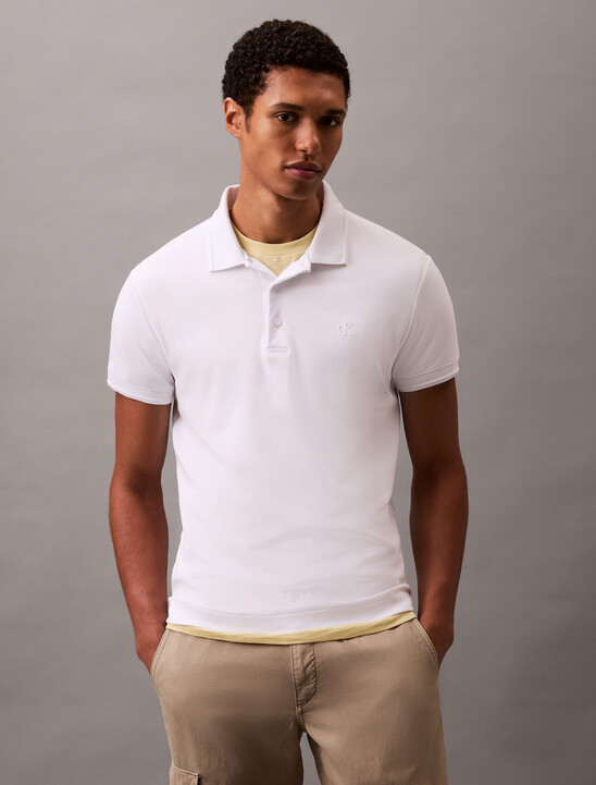 Embossed Monogram Tipped Polo