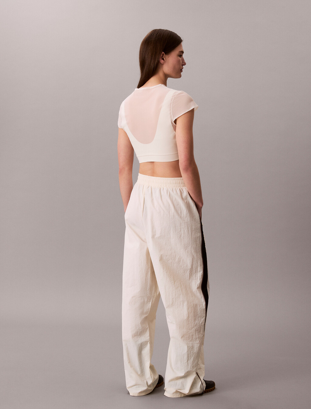 Icon Sport Wide Leg Track Pants, black/white/off white, hi-res