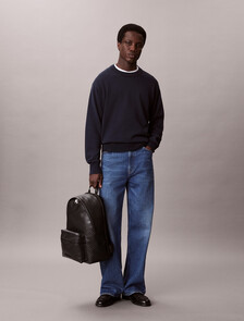 塗層帆布標誌後背包, Black / Poppy Seed AOP, hi-res