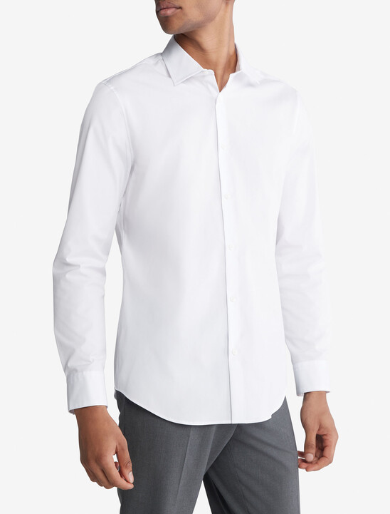 Supima Stretch Cotton Slim Button-Down Shirt