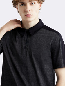 Logo 網布運動 Polo 衫, BLACK BEAUTY, hi-res