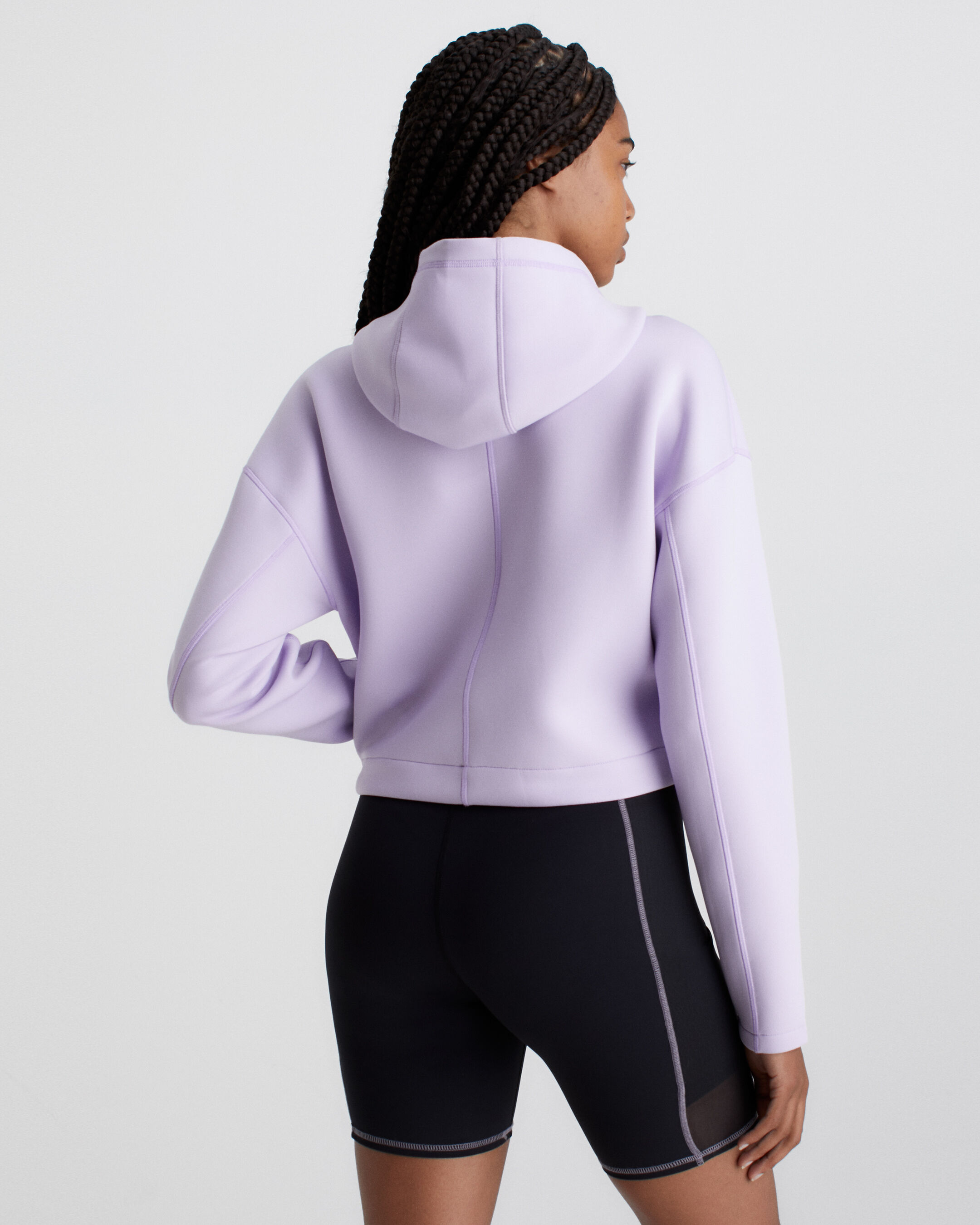 Calvin klein cropped discount hoodie and shorts