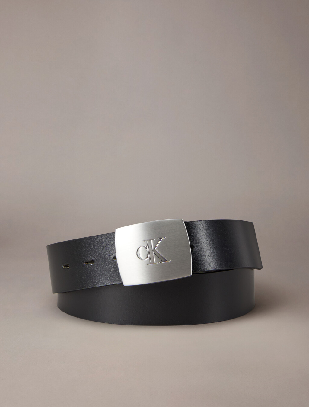 夾扣皮帶 38 公釐, Black / Brushed Nickel, hi-res