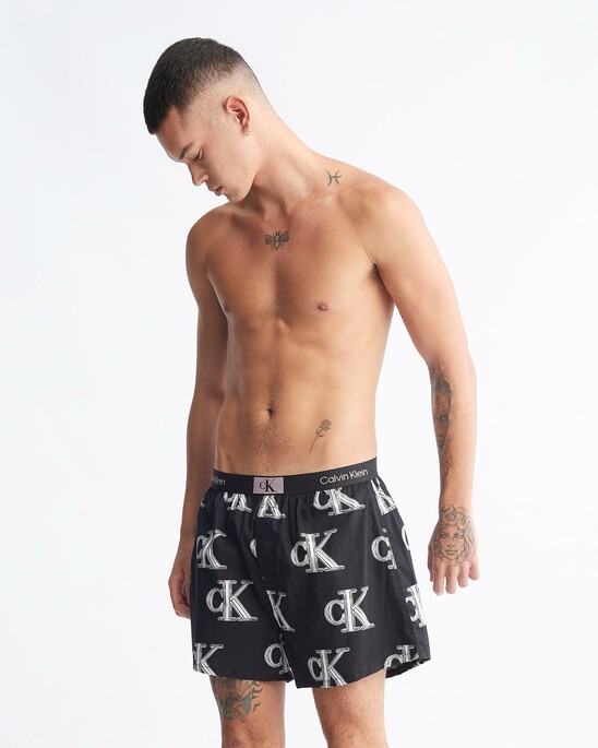 CALVIN KLEIN 1996 梭織棉質平口內褲