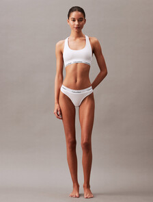 Icon Cotton Lightly Lined Bralette, WHITE, hi-res