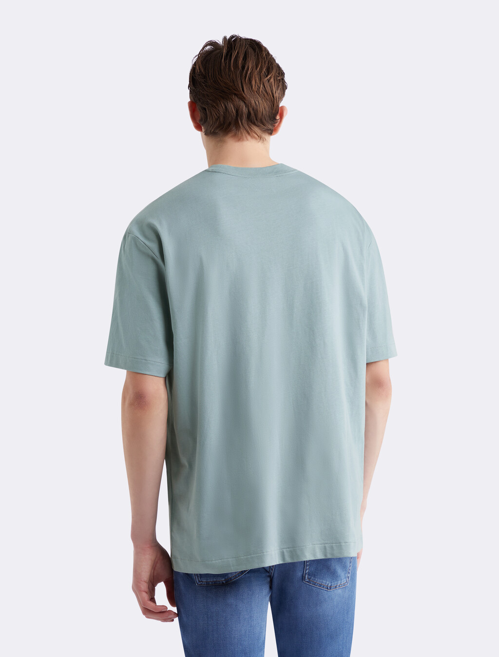 Calvin Logo 圓領上衣, Lead, hi-res