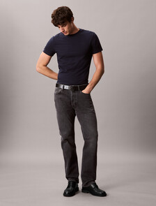 Stretch Cotton Slim Tee, Dark Sapphire, hi-res