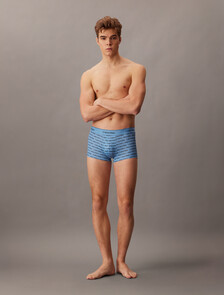 Icon Cotton Stretch Limited Edition Low Rise Trunk, CORE LOGO_SILVER LAKE BLUE, hi-res