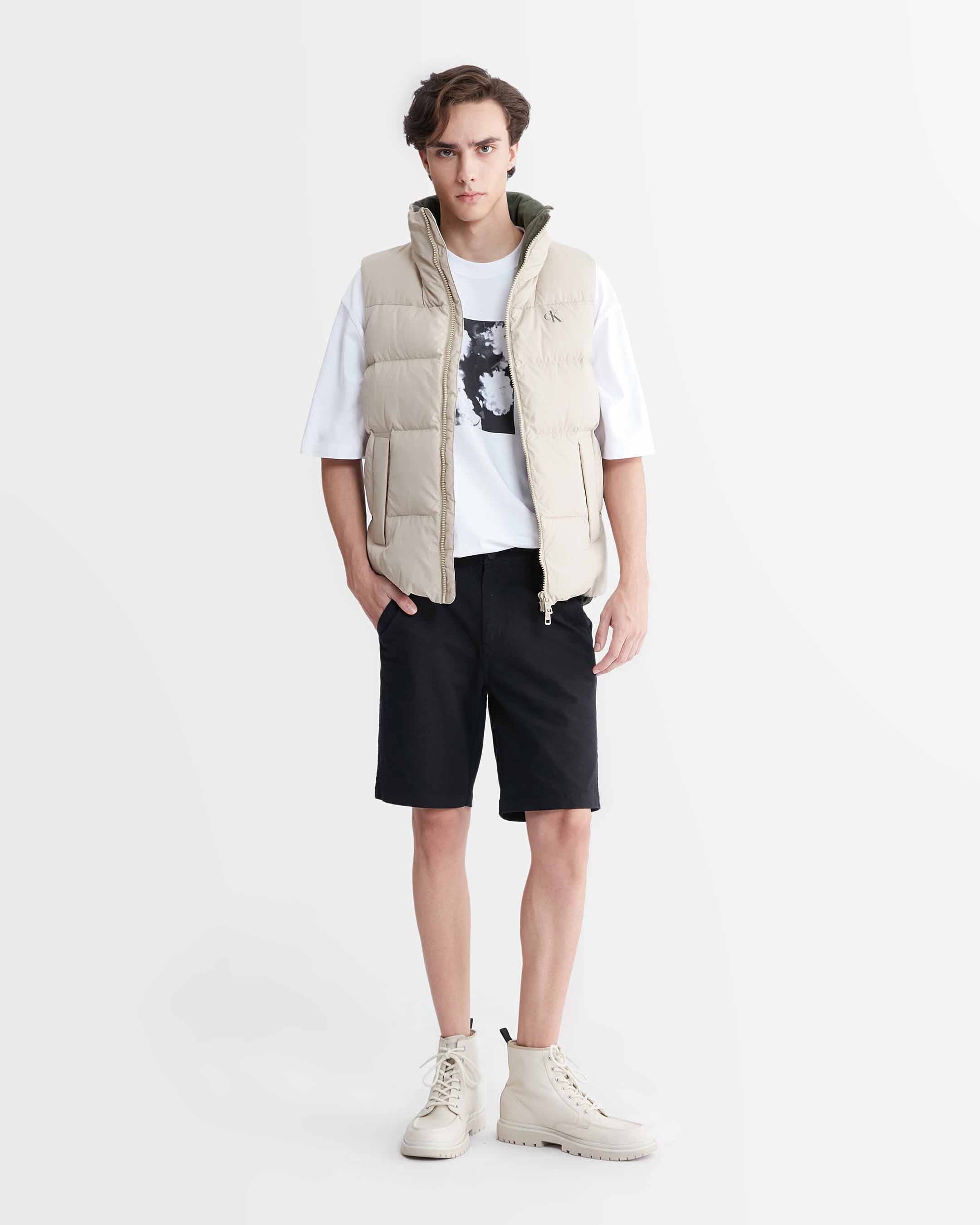 Calvin klein black puffer vest on sale