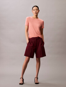 Fine Gauge Viscose Jumper, Powder Orange, hi-res