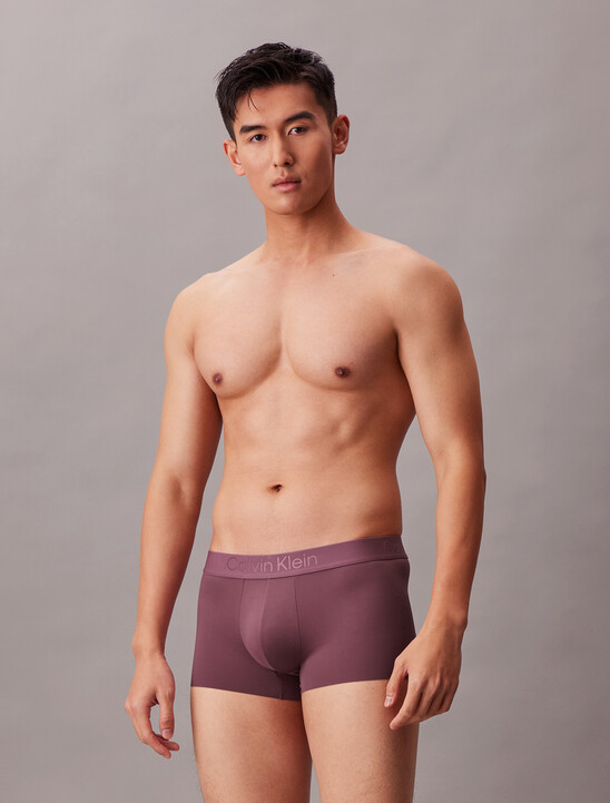 CK Black 超細纖維彈性低腰平口內褲