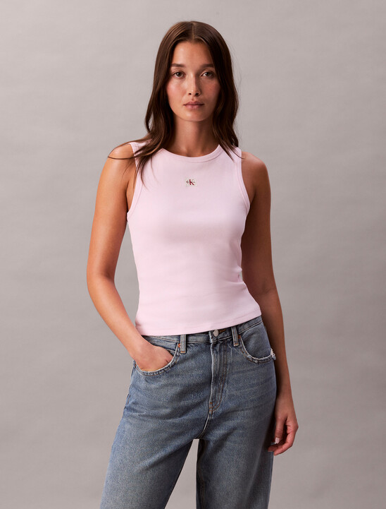 Cotton Stretch Rib Tank Top