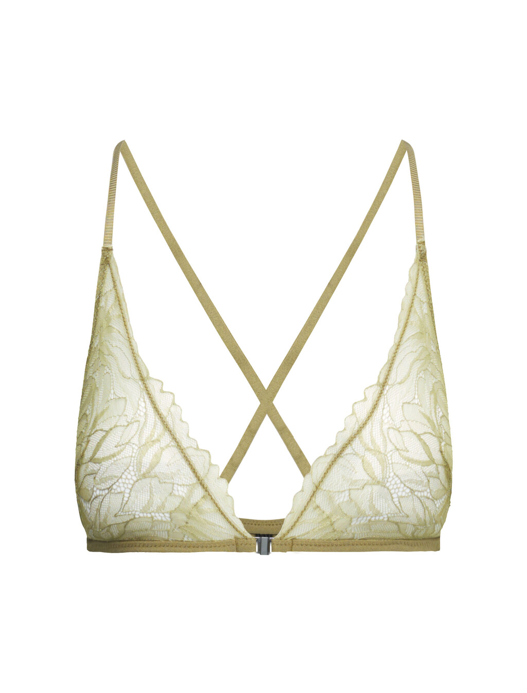 Lace Triangle Bra, Dusky Green, hi-res