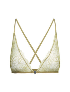 Lace Triangle Bra, Dusky Green, hi-res