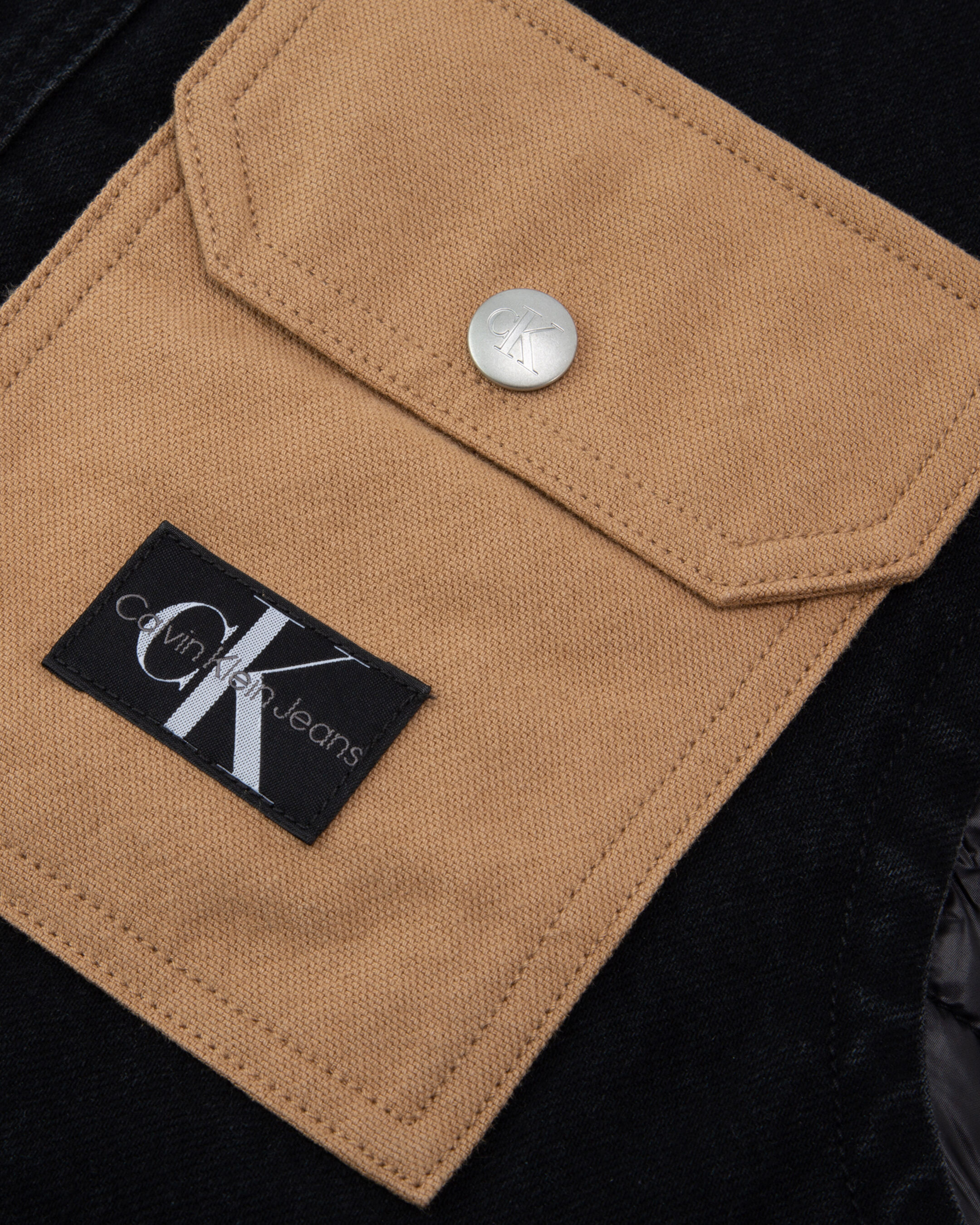 Calvin klein logo denim jacket sale