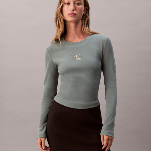 Monogram 標誌長袖貼身 T 裇 Autumn Green