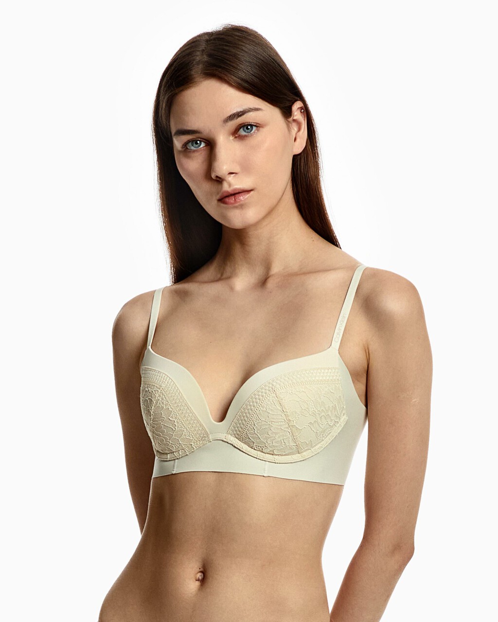 Invisibles Lace Push Up Plunge Bra, natural