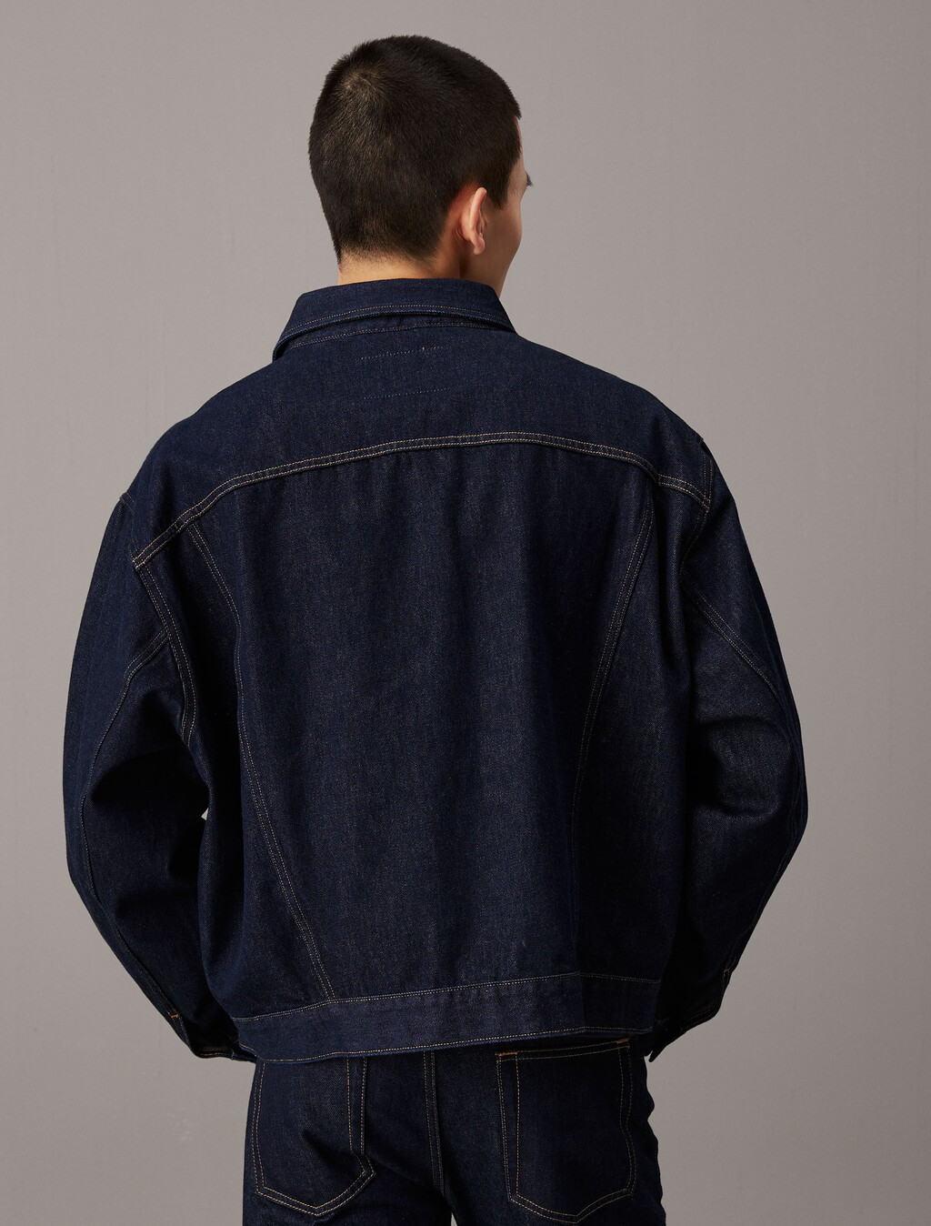 寬鬆牛仔外套, Denim Dark, hi-res