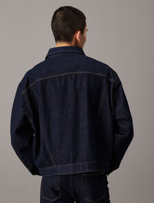 寬鬆牛仔外套, Denim Dark, hi-res