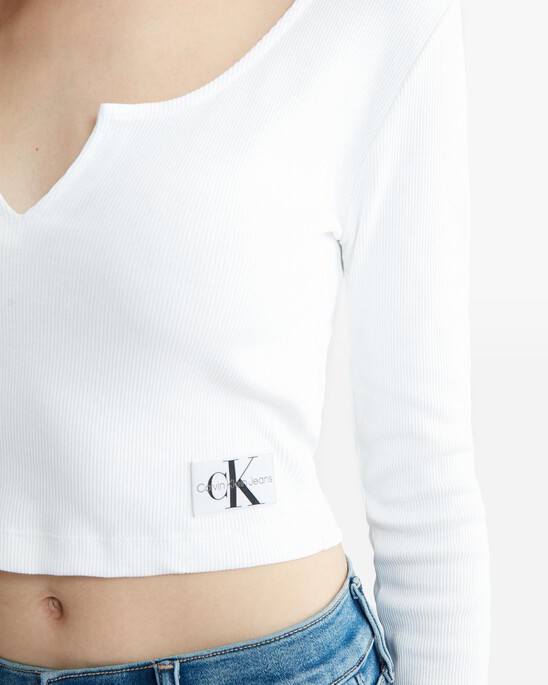 Slim Ribbed Long Sleeve Top
