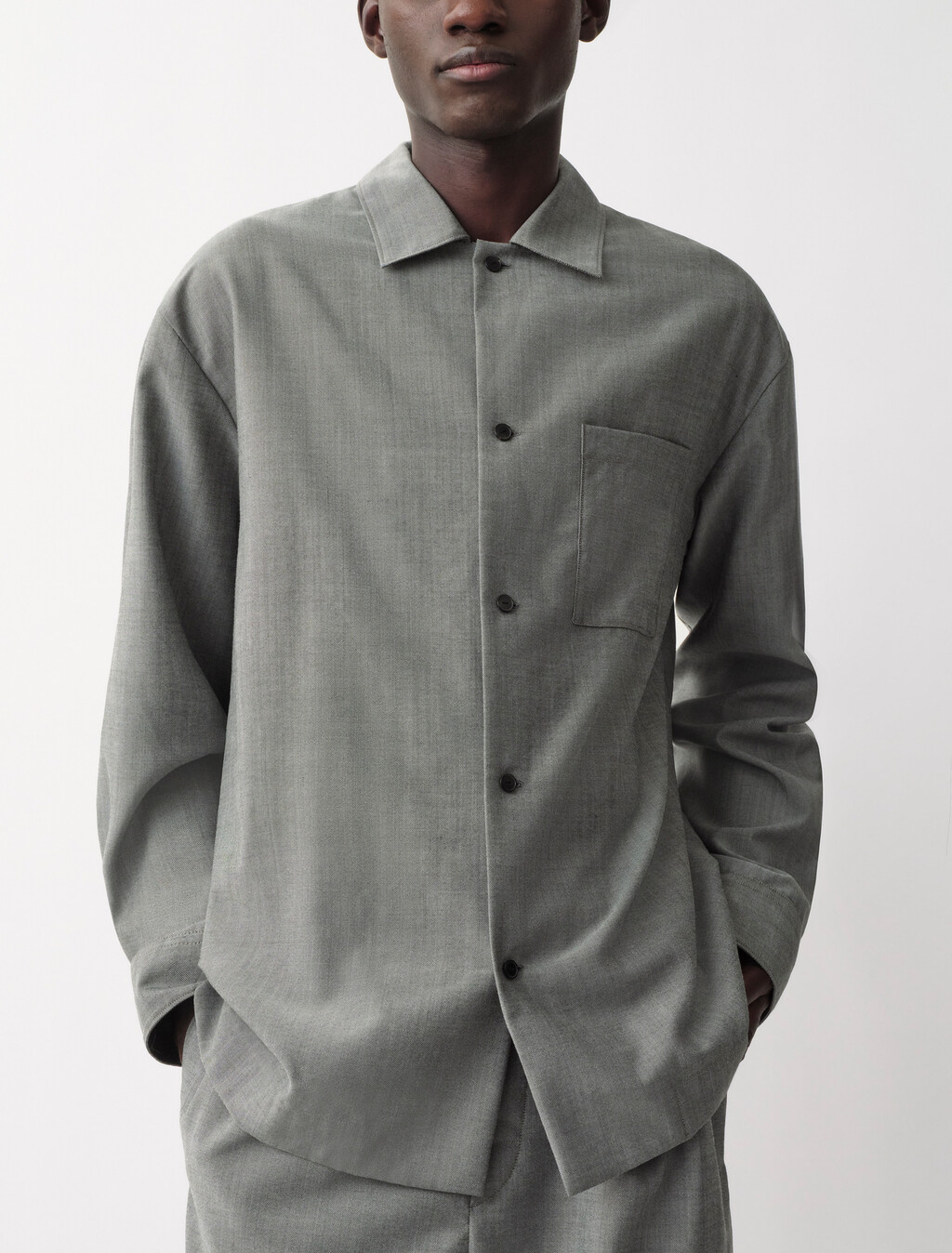 Atlas Woven Shirt, Grey Stone, hi-res