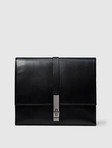 皮革信差包, Black, hi-res