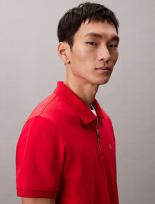 Lunar New Year CK Emblem Slim Polo, Pantone Red, hi-res