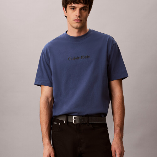 Calvin Logo 圓領上衣 Dark Denim