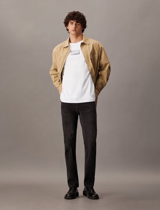 Concrete Monogram Print Regular Tee, Bright White Concrete Monogram Print Regular Tee