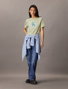 經典 Monogram 圓領 T 恤, Aloe Wash, hi-res