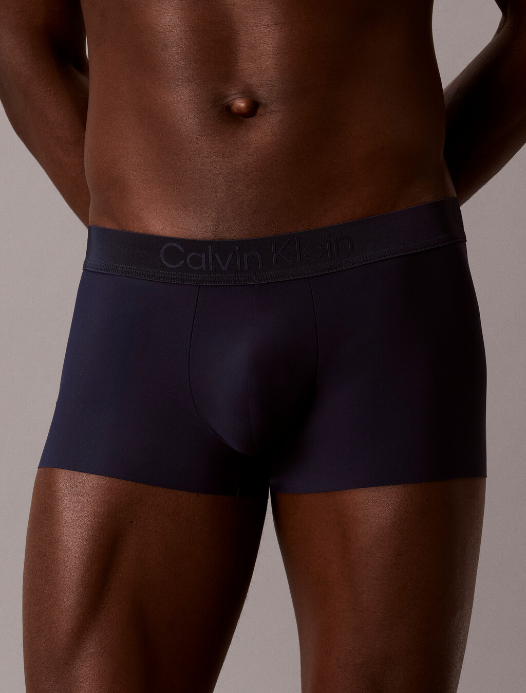 CK Black Low Rise Trunks, Blue Shadow, hi-res